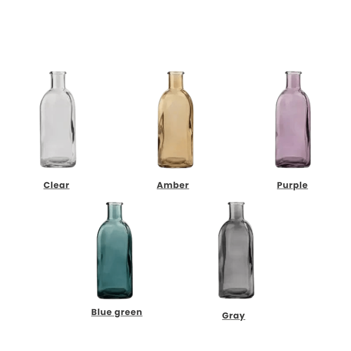 Hom & Ember – Elegant Coloured Glass Vases for Floral Arrangements to Enhance Your Space with Timeless Charm - Hom & Ember