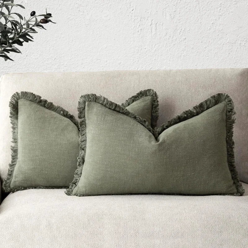 Hom & Ember – Elegant Cotton and Linen Decorative Covers for a Serene Ambiance - Hom & Ember