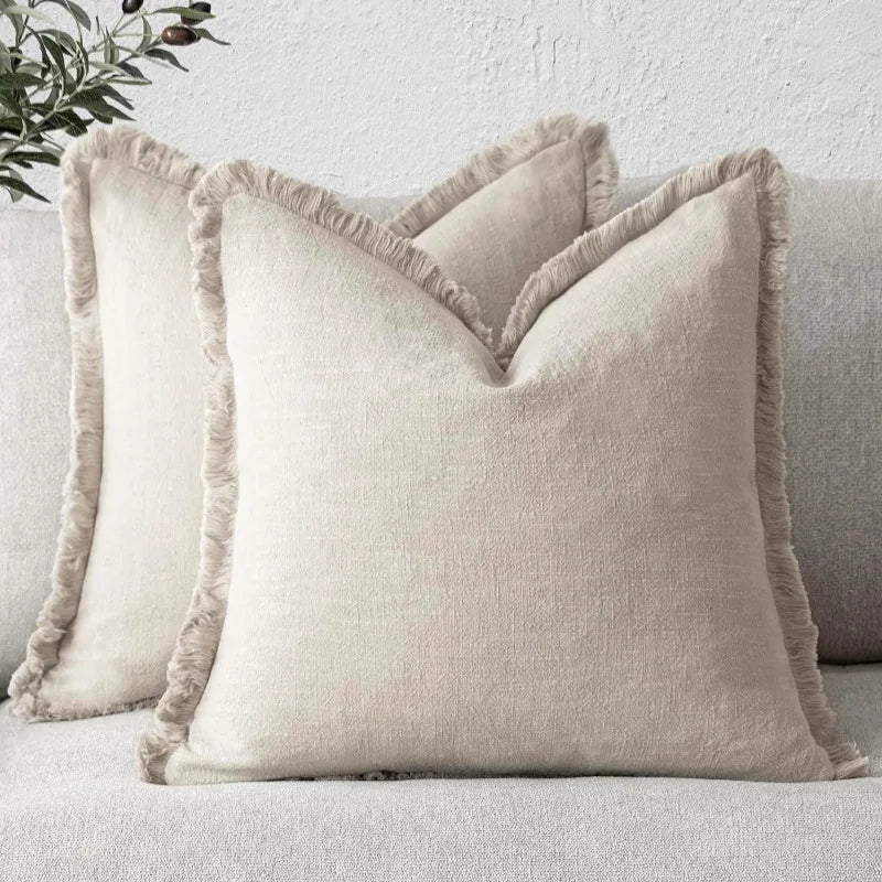 Hom & Ember – Elegant Cotton and Linen Decorative Covers for a Serene Ambiance - Hom & Ember