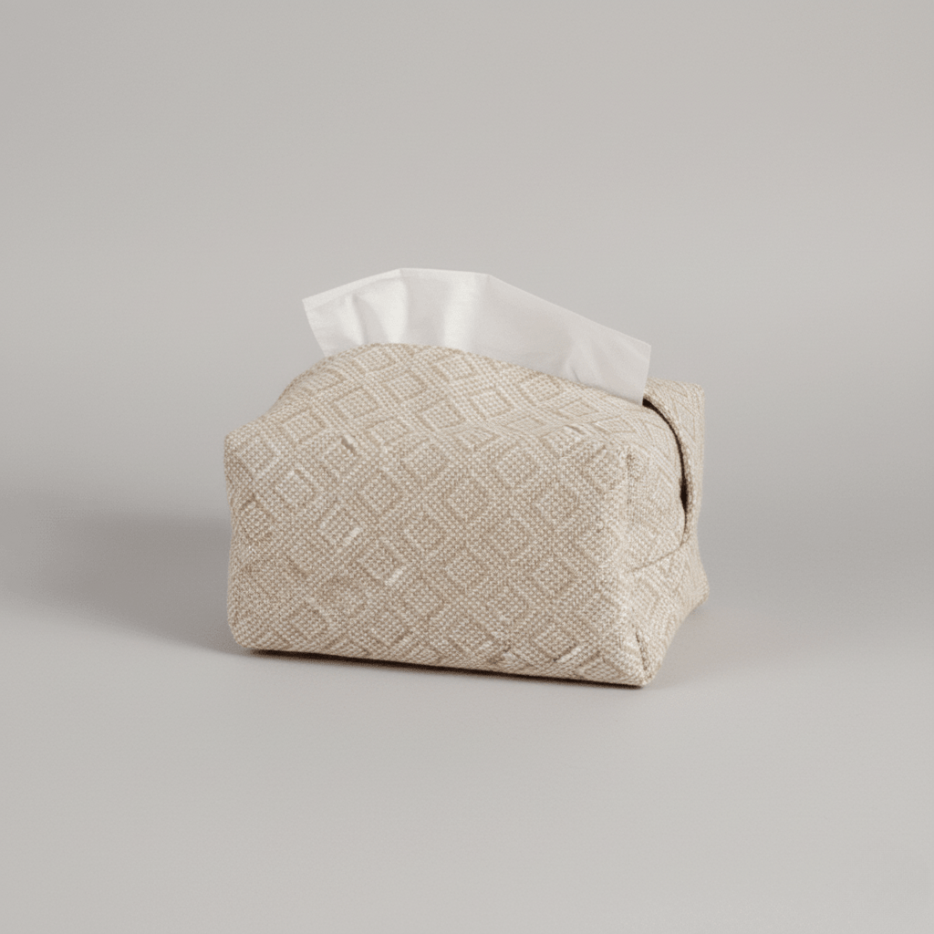 Hom & Ember – Elegant Cotton and Linen Tissue Box for a Touch of Timeless Luxury - Hom & Ember