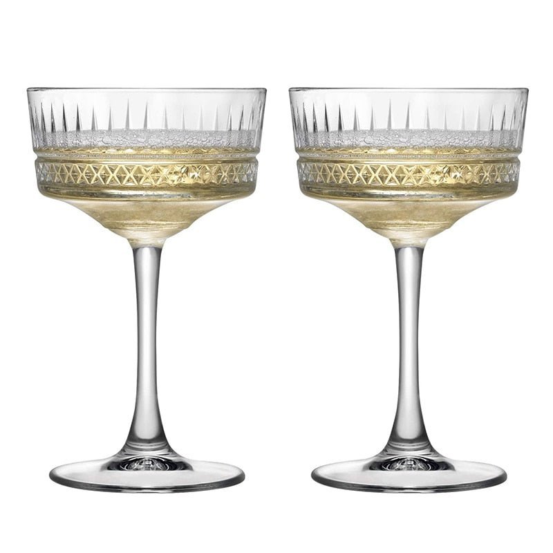 Hom & Ember – Elegant Crystal Cocktail Glasses for Sophisticated Gatherings with Timeless Charm - Hom & Ember