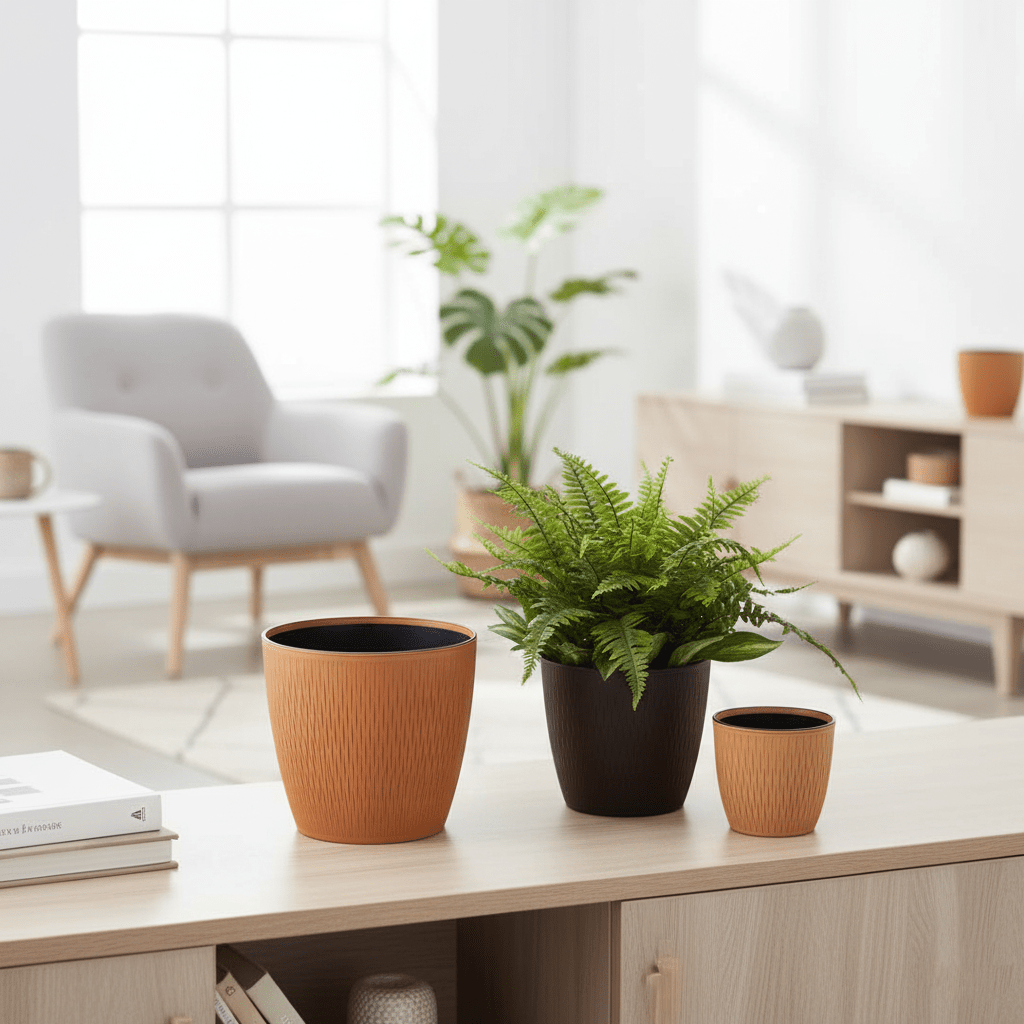 Hom & Ember – Elegant Designer Vase Recycled Leather Silvy Collection - Hom & Ember