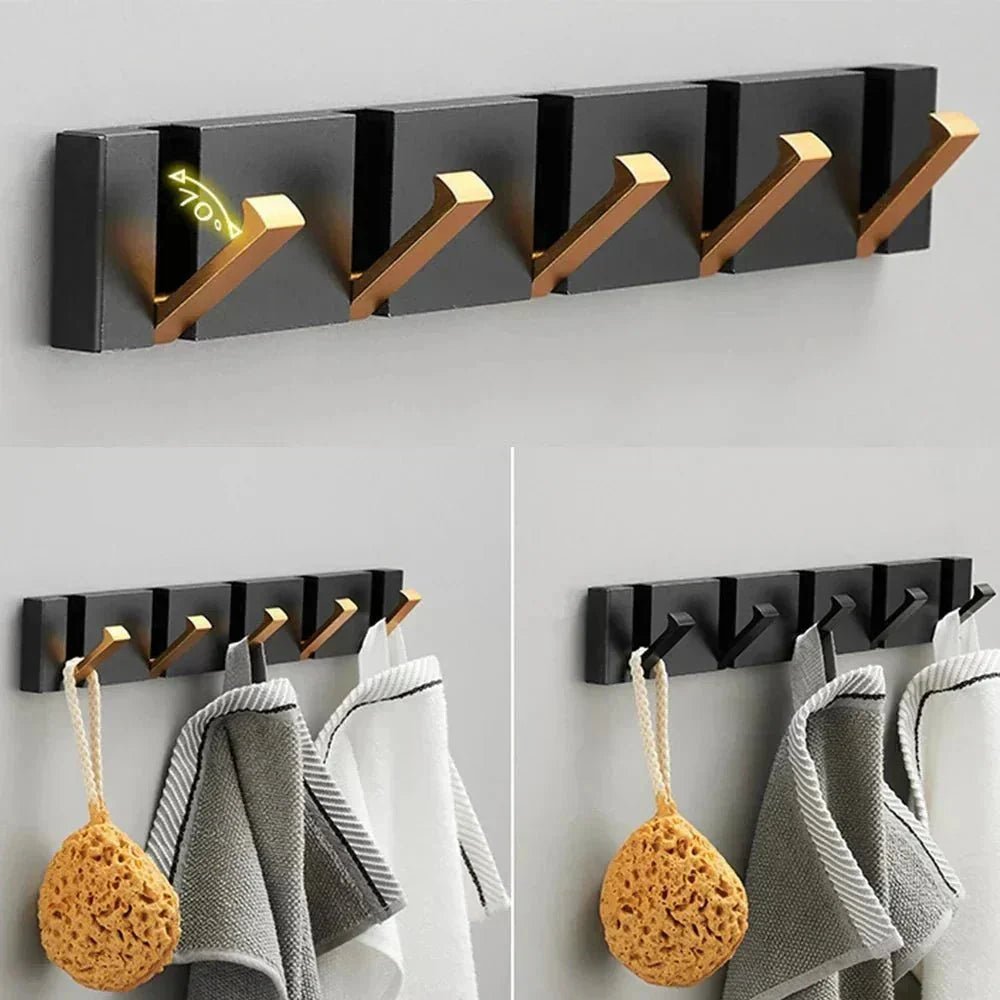 Hom & Ember – Elegant Foldable Wall Hook in Sleek Metal Finish for a Chic Space - Hom & Ember