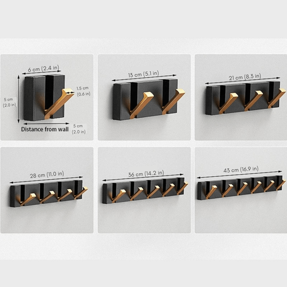Hom & Ember – Elegant Foldable Wall Hook in Sleek Metal Finish for a Chic Space - Hom & Ember