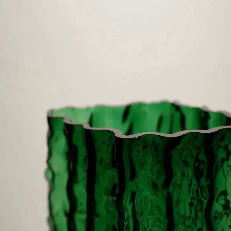 Hom & Ember – Elegant Frosted Textured Glass Vase for a Chic Home Décor with Timeless Charm - Hom & Ember