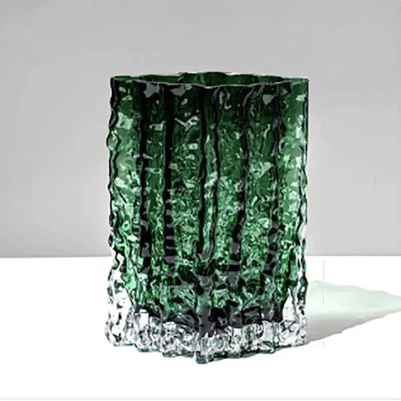 Hom & Ember – Elegant Frosted Textured Glass Vase for a Chic Home Décor with Timeless Charm - Hom & Ember