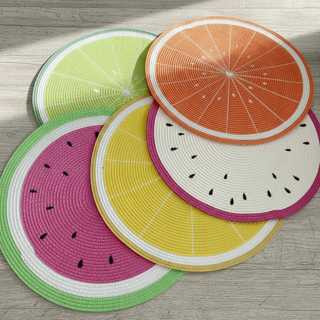 Hom & Ember – Elegant Fruit - Themed Placemats for a Charming Dining Experience - Hom & Ember