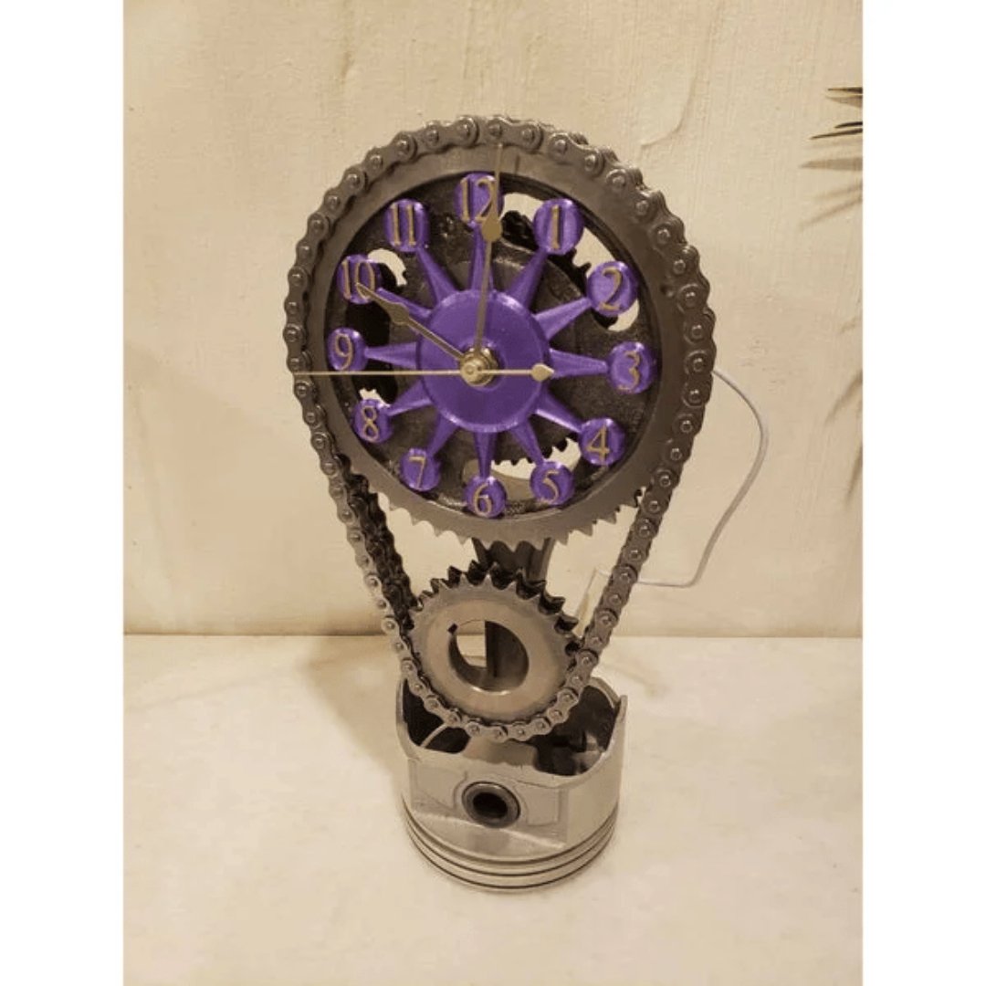 Hom & Ember – Elegant Gear - Driven Display Clock Design for Timeless Charm - Hom & Ember