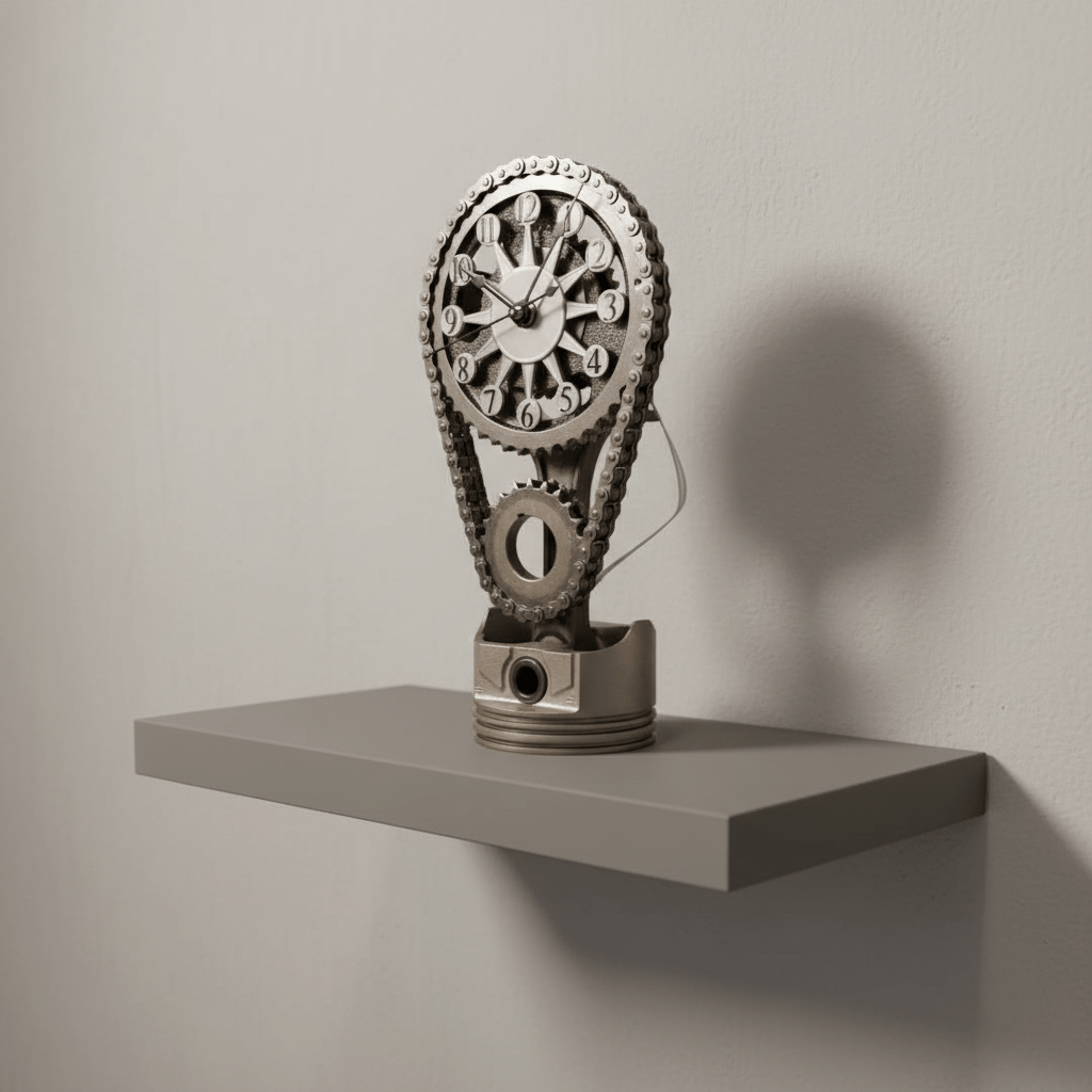 Hom & Ember – Elegant Gear-Driven Display Clock Design for Timeless Ch