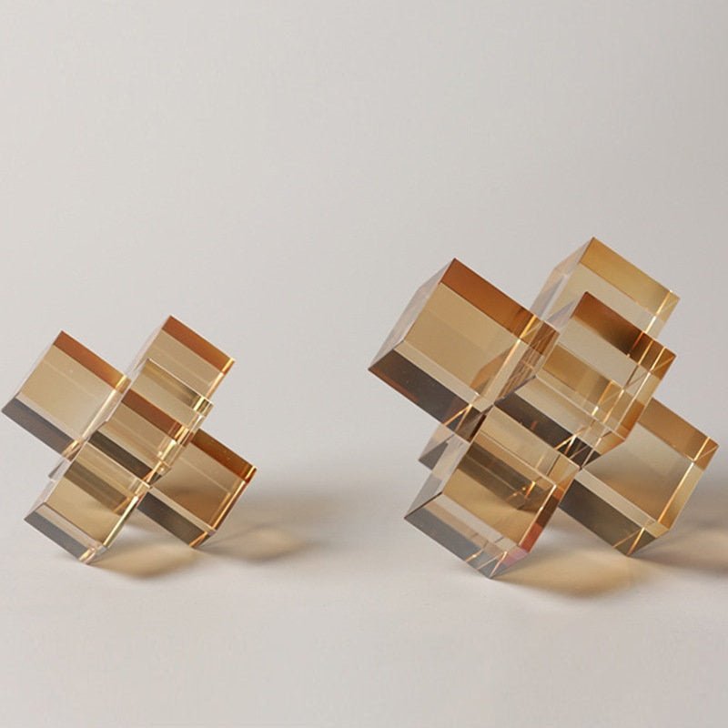 Hom & Ember – Elegant Geometric Crystal Sculpture for a Touch of Timeless Charm - Hom & Ember