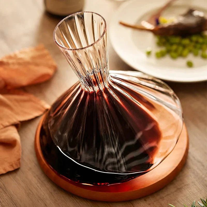 Hom & Ember – Elegant Glass Rotating Carafe for Stylish Living Spaces for a Serene Ambiance - Hom & Ember