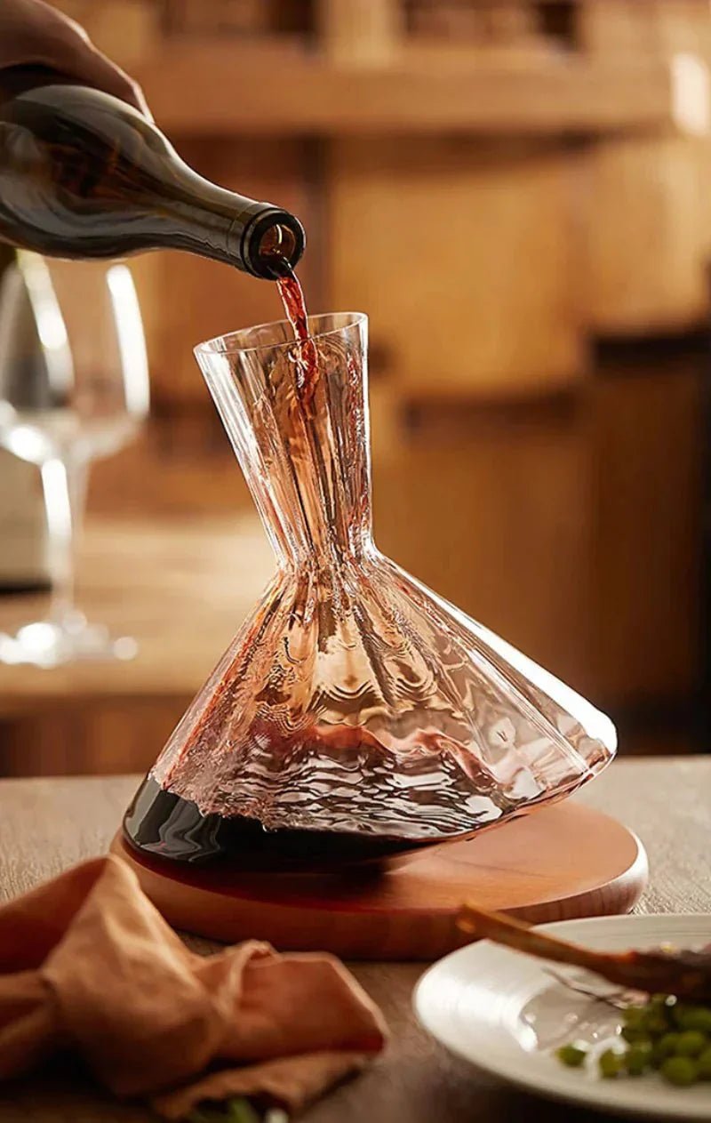 Hom & Ember – Elegant Glass Rotating Carafe for Stylish Living Spaces for a Serene Ambiance - Hom & Ember