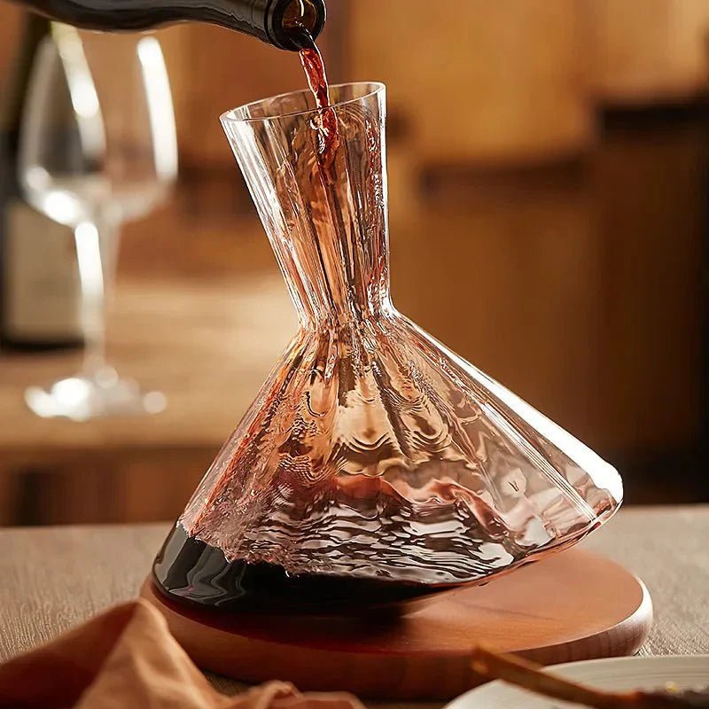 Hom & Ember – Elegant Glass Rotating Carafe for Stylish Living Spaces for a Serene Ambiance - Hom & Ember