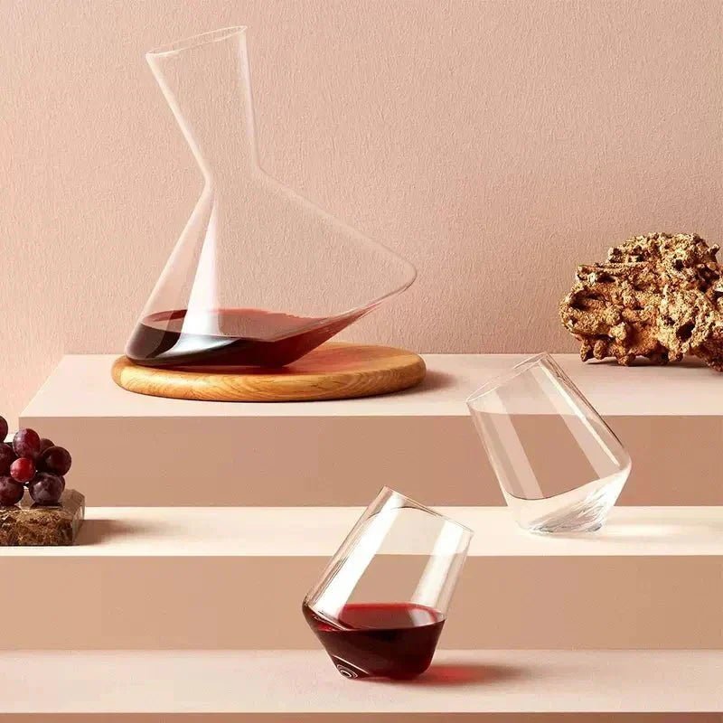 Hom & Ember – Elegant Glass Rotating Carafe for Stylish Living Spaces for a Serene Ambiance - Hom & Ember