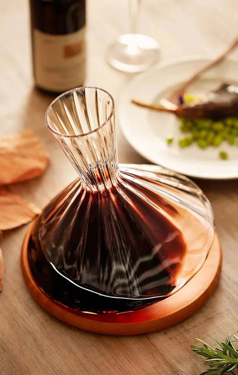 Hom & Ember – Elegant Glass Rotating Carafe for Stylish Living Spaces for a Serene Ambiance - Hom & Ember