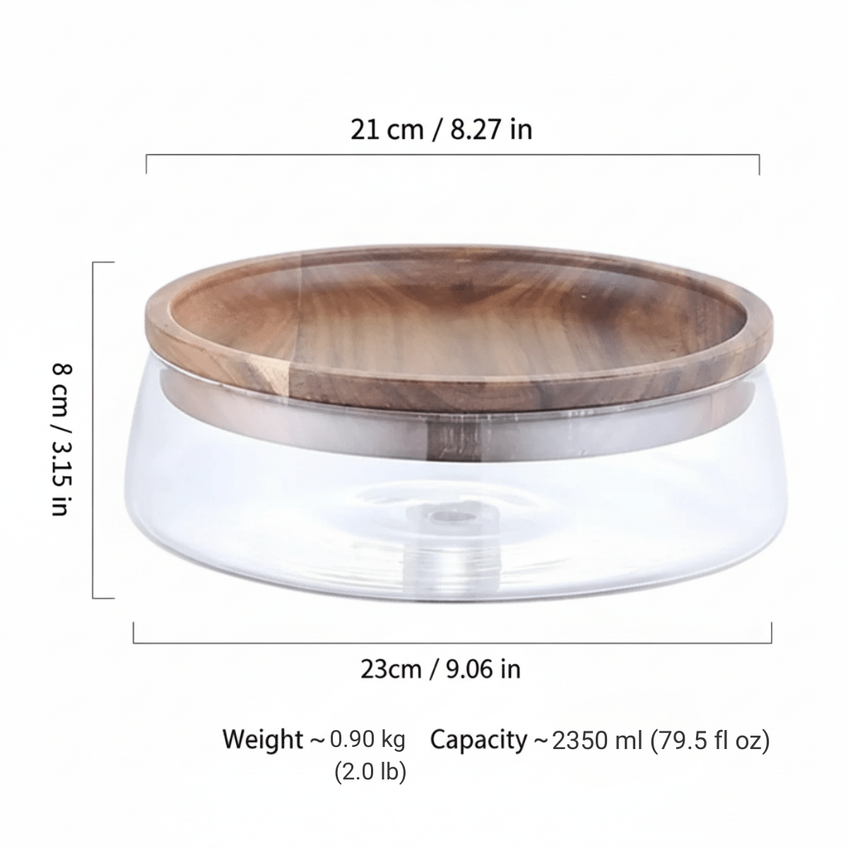 Hom & Ember – Elegant Glass Storage Jars with Rustic Wooden Lids for a Chic Organised Space - Hom & Ember