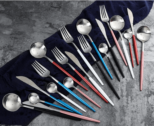 Hom & Ember – Elegant Gold and Silver Stainless Steel Cutlery Set for Sophisticated Dining Experiences - Hom & Ember