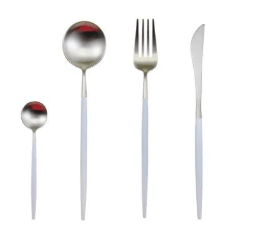 Hom & Ember – Elegant Gold and Silver Stainless Steel Cutlery Set for Sophisticated Dining Experiences - Hom & Ember