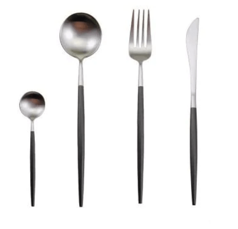 Hom & Ember – Elegant Gold and Silver Stainless Steel Cutlery Set for Sophisticated Dining Experiences - Hom & Ember