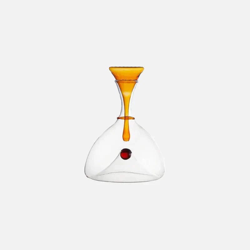 Hom & Ember – Elegant Hand - Blown Glass Carafe with Decorative Stopper for a Refined Dining Experience - Hom & Ember