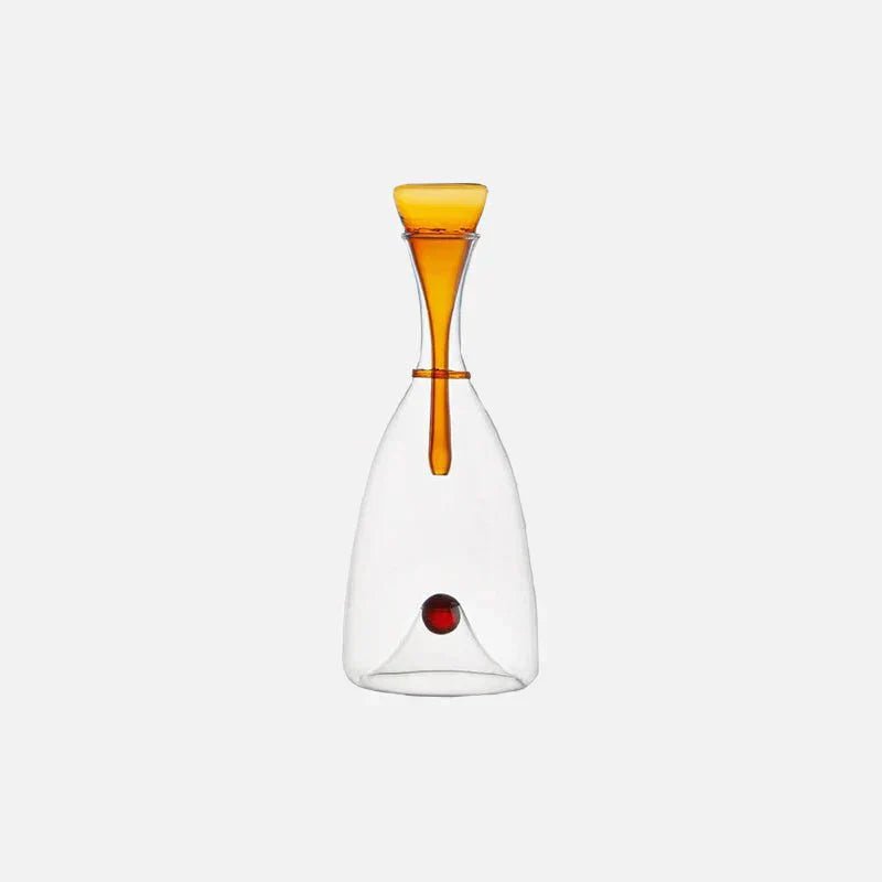 Hom & Ember – Elegant Hand - Blown Glass Carafe with Decorative Stopper for a Refined Dining Experience - Hom & Ember