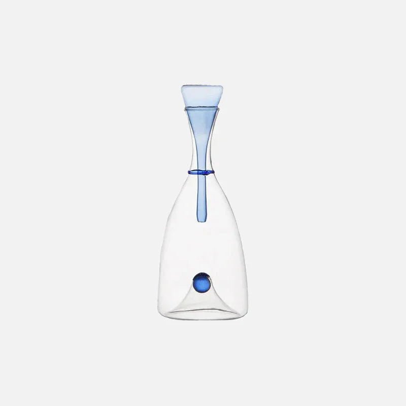 Hom & Ember – Elegant Hand - Blown Glass Carafe with Decorative Stopper for a Refined Dining Experience - Hom & Ember