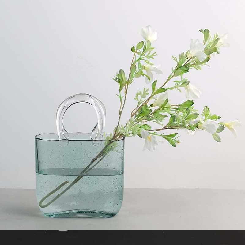 Hom & Ember – Elegant Handbag - Shaped Glass Vase for a Chic Statement Piece in your Interiors - Hom & Ember