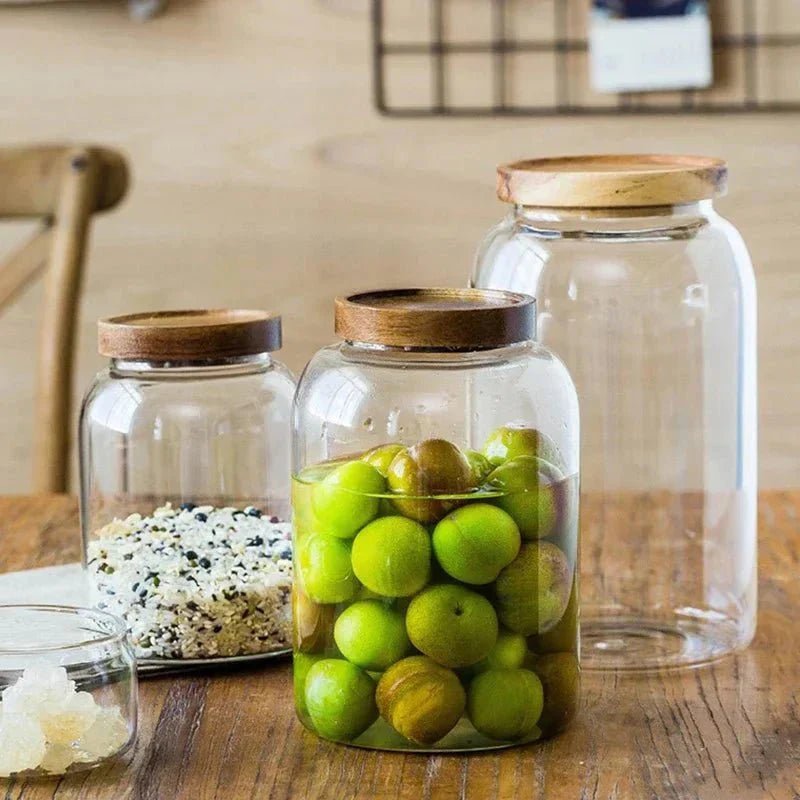 Hom & Ember – Elegant Heat - Resistant Glass Jar with Airtight Lid for a Smart Storage Solution - Hom & Ember
