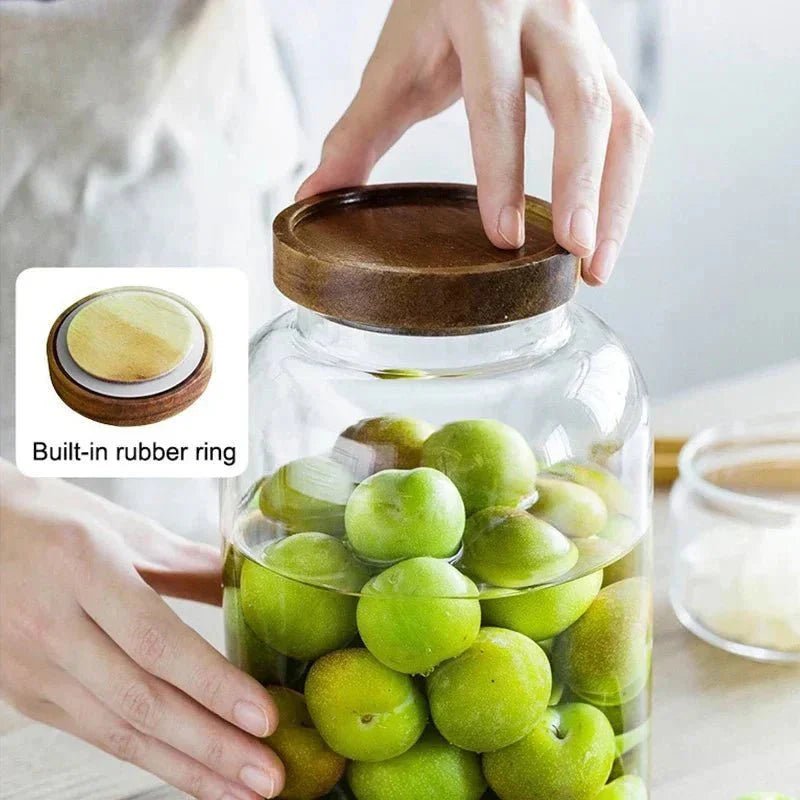 Hom & Ember – Elegant Heat - Resistant Glass Jar with Airtight Lid for a Smart Storage Solution - Hom & Ember