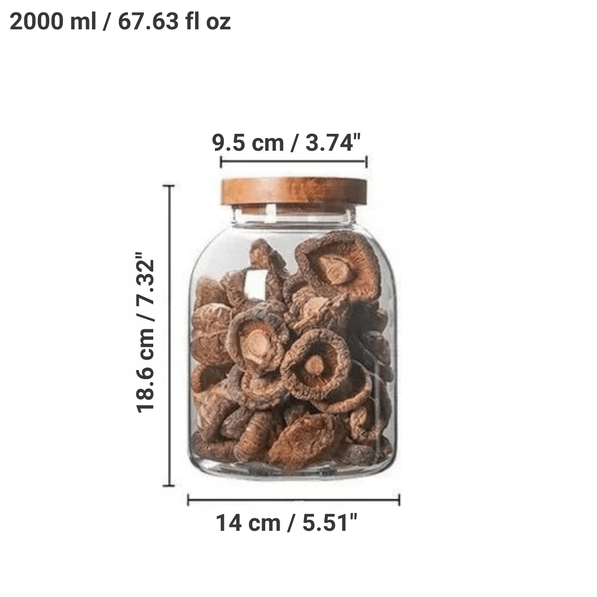 Hom & Ember – Elegant Heat - Resistant Glass Jar with Airtight Lid for a Smart Storage Solution - Hom & Ember