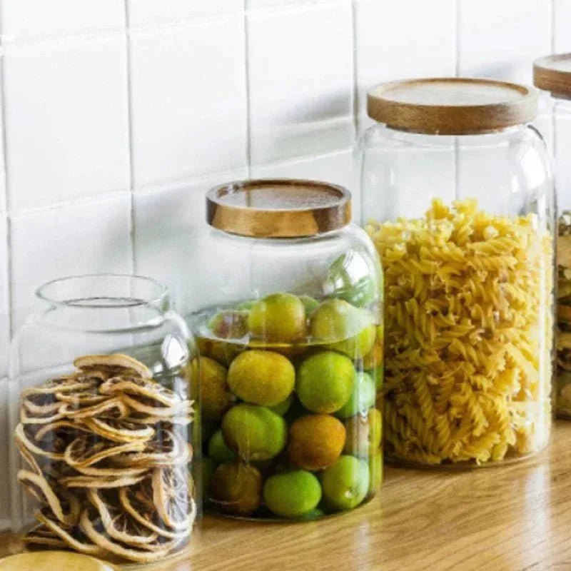 Hom & Ember – Elegant Heat - Resistant Glass Jar with Airtight Lid for a Smart Storage Solution - Hom & Ember