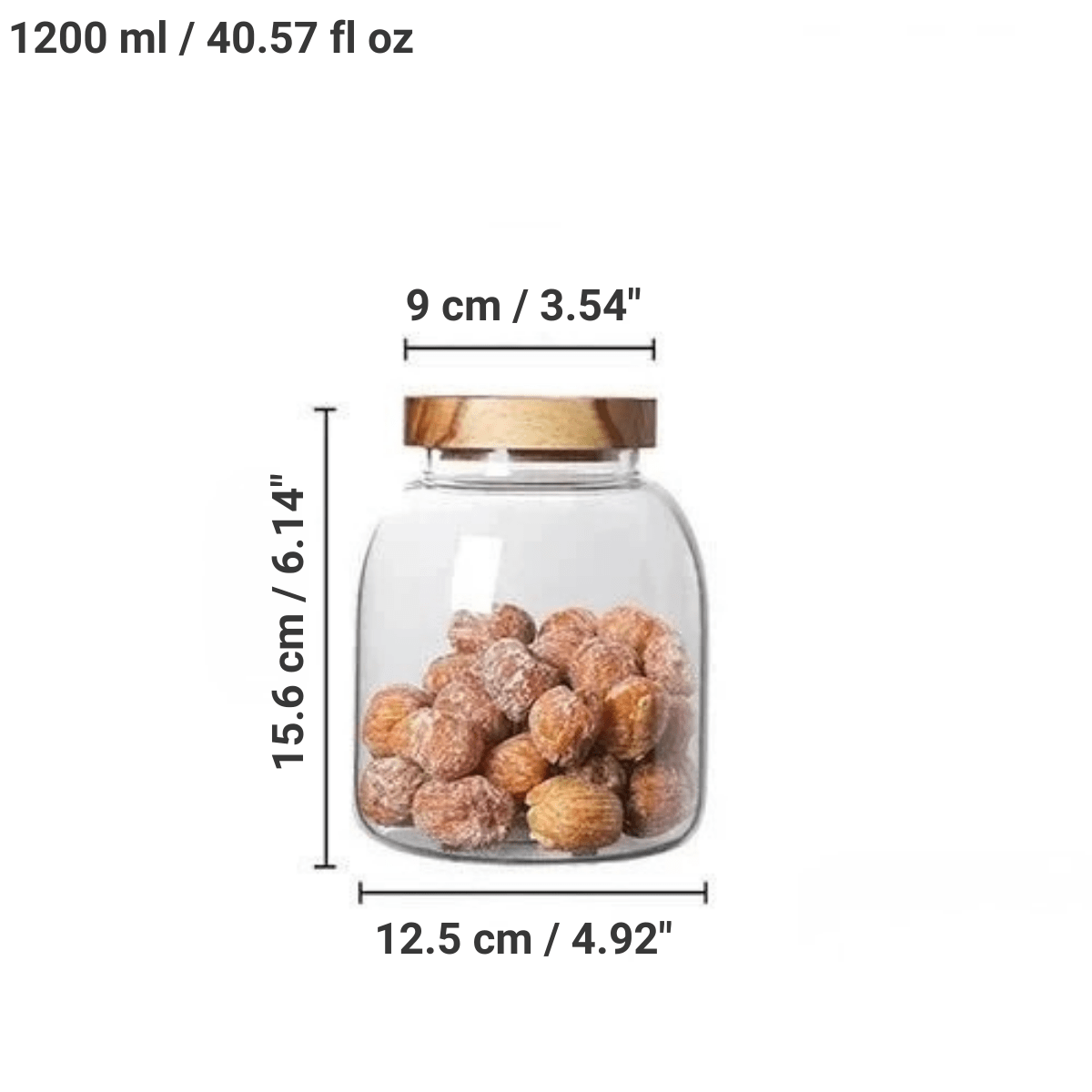 Hom & Ember – Elegant Heat - Resistant Glass Jar with Airtight Lid for a Smart Storage Solution - Hom & Ember