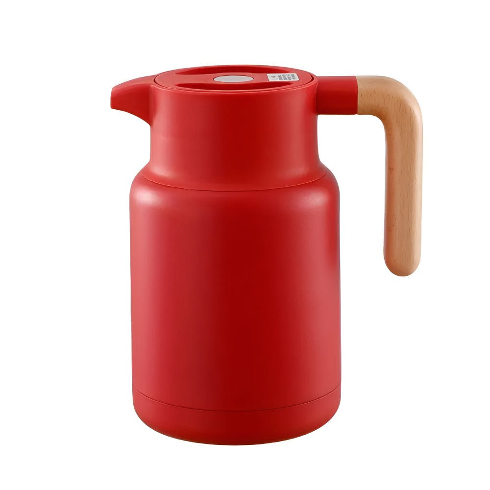 Hom & Ember – Elegant Insulated Carafe with Natural Wooden Handle for a Serene Ambiance - Hom & Ember