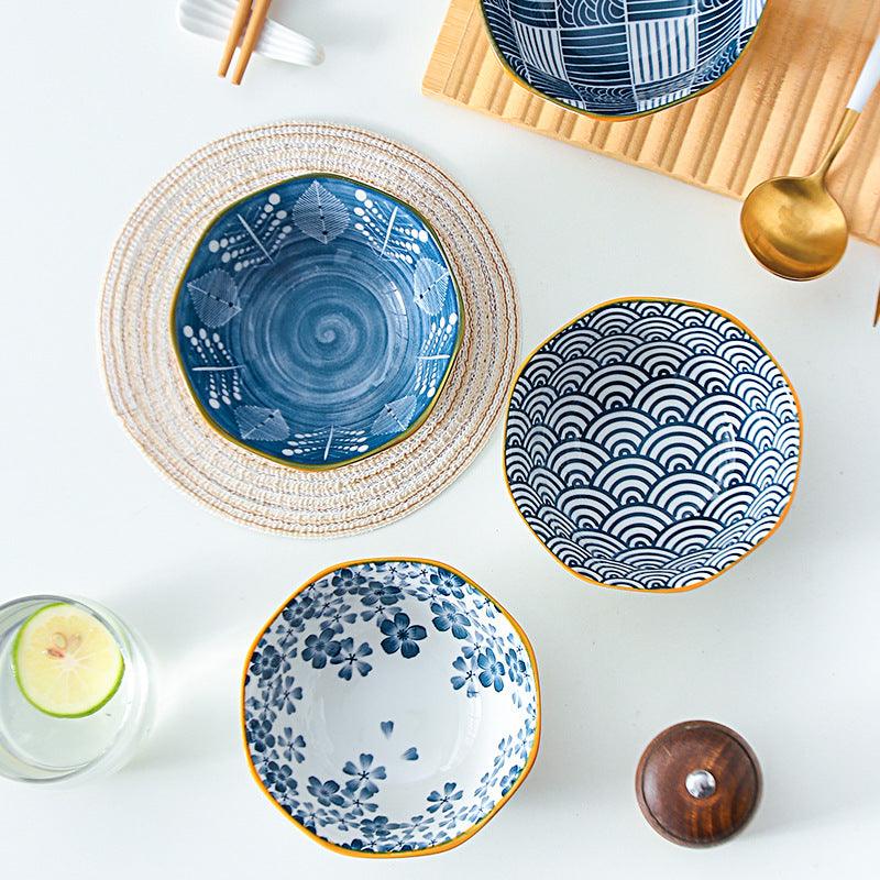 Hom & Ember – Elegant Japanese Ceramic Octagonal Bowl for a Sophisticated Touch - Hom & Ember