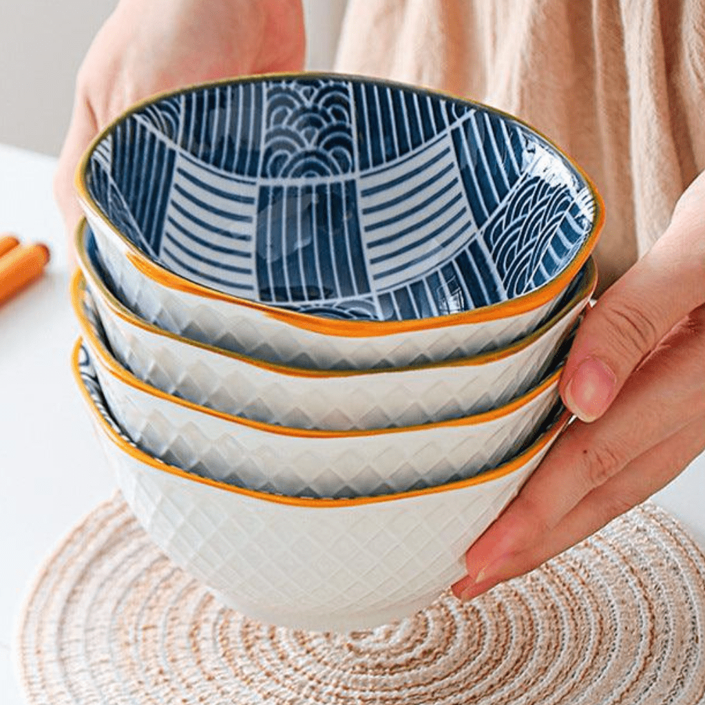 Hom & Ember – Elegant Japanese Ceramic Octagonal Bowl for a Sophisticated Touch - Hom & Ember