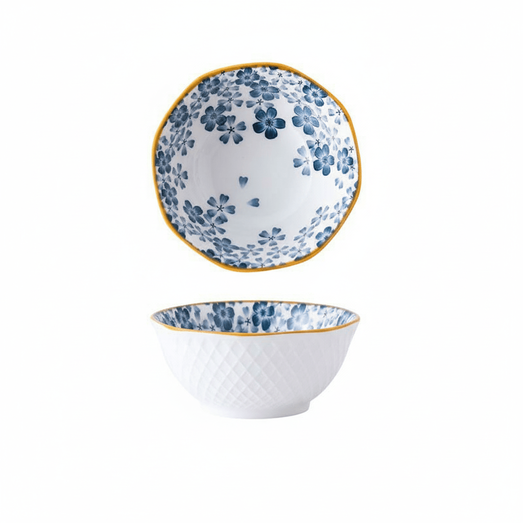 Hom & Ember – Elegant Japanese Ceramic Octagonal Bowl for a Sophisticated Touch - Hom & Ember