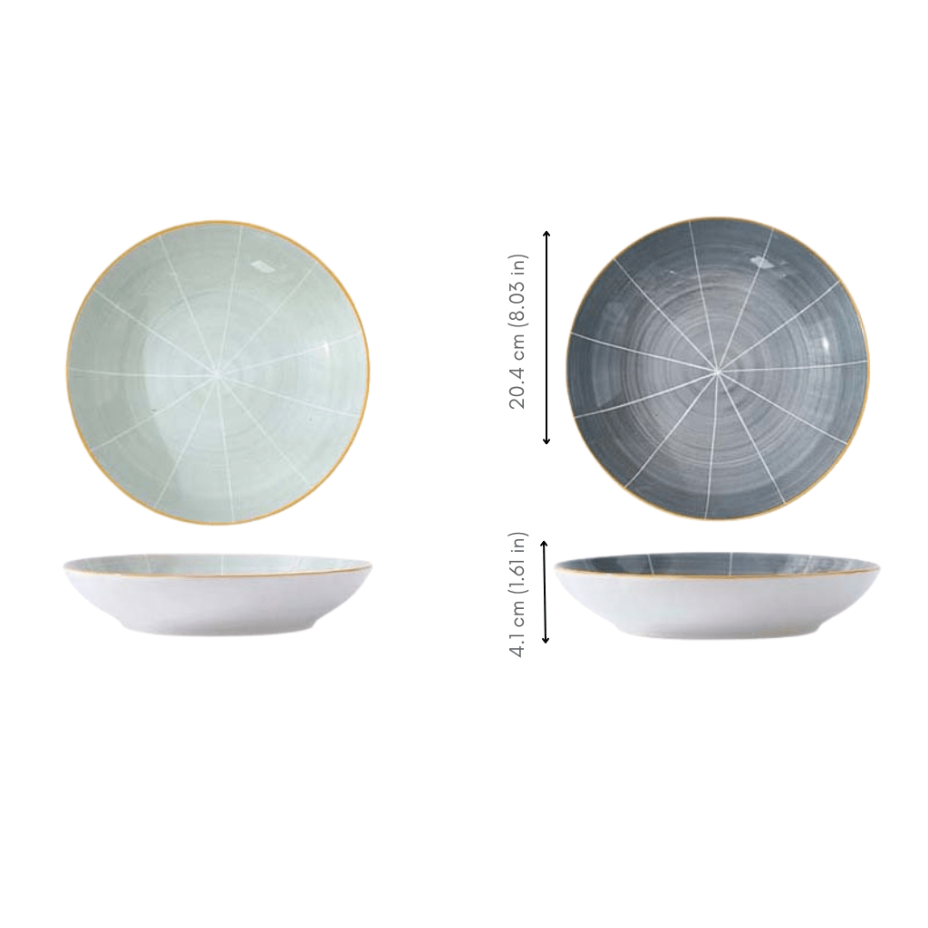 Hom & Ember – Elegant Japanese Ceramic Plate Set for a Luxurious Dining Experience - Hom & Ember
