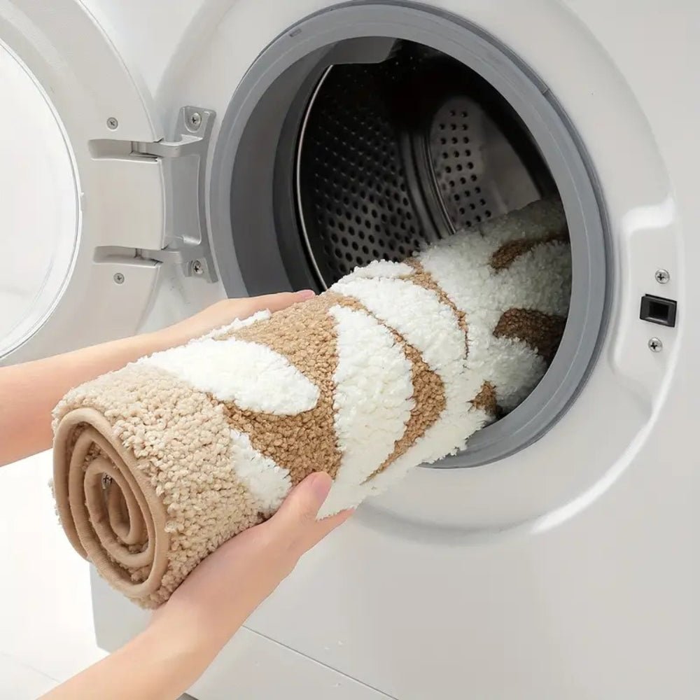 Hom & Ember – Elegant Leaf Pattern Bath Mat for a Stylish Comfort and Serene Bathroom Ambiance - Hom & Ember