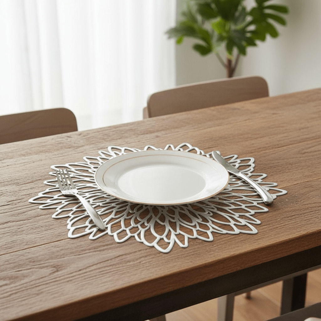 Hom & Ember – Elegant Leaf - Shaped Table Mats Crafted from Premium Materials for a Touch of Sophistication - Hom & Ember