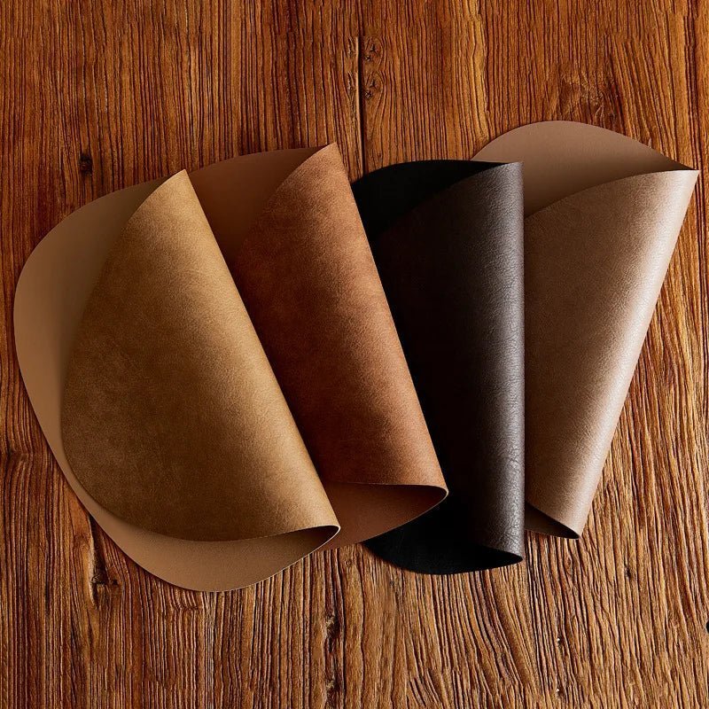 Hom & Ember – Elegant Leather Coasters in Classic Design for a Timeless Touch - Hom & Ember