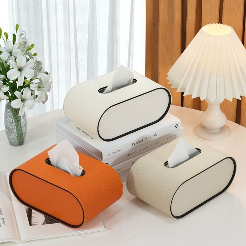 Hom & Ember – Elegant Leather Tissue Box in Classic Design for a Touch of Sophistication - Hom & Ember