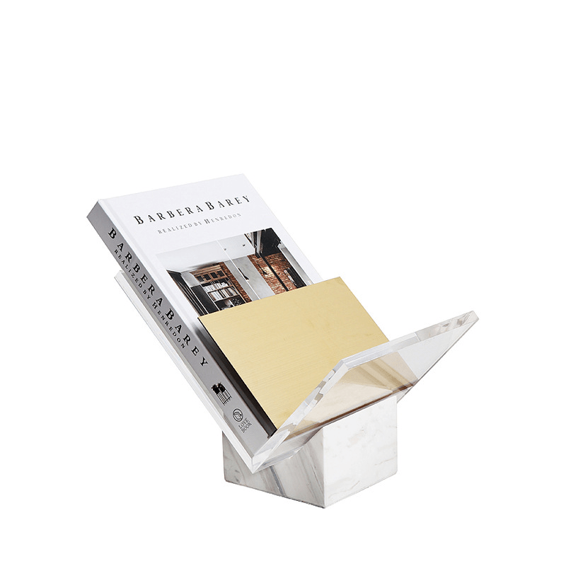 Hom & Ember – Elegant Marble Book Stand for Stylish Reading Nooks with Timeless Charm - Hom & Ember