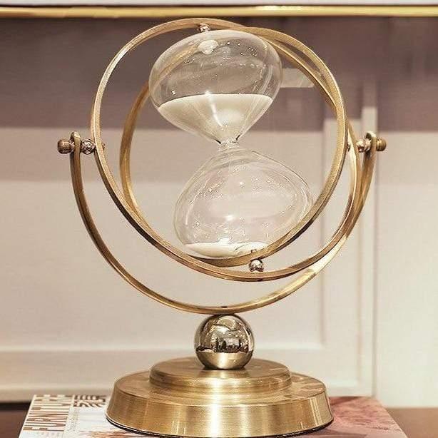 Hom & Ember – Elegant Metal Hourglass Sculpture for Timeless Living Spaces with Serene Ambiance - Hom & Ember