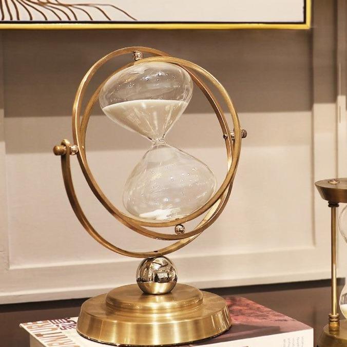 Hom & Ember – Elegant Metal Hourglass Sculpture for Timeless Living Spaces with Serene Ambiance - Hom & Ember