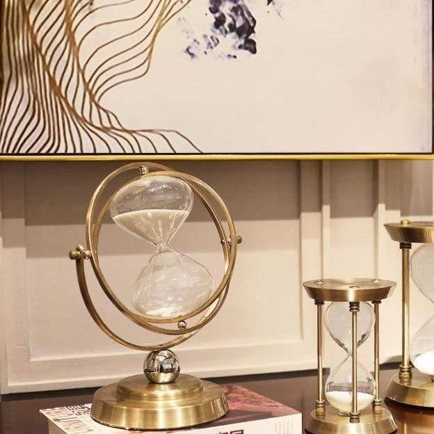 Hom & Ember – Elegant Metal Hourglass Sculpture for Timeless Living Spaces with Serene Ambiance - Hom & Ember