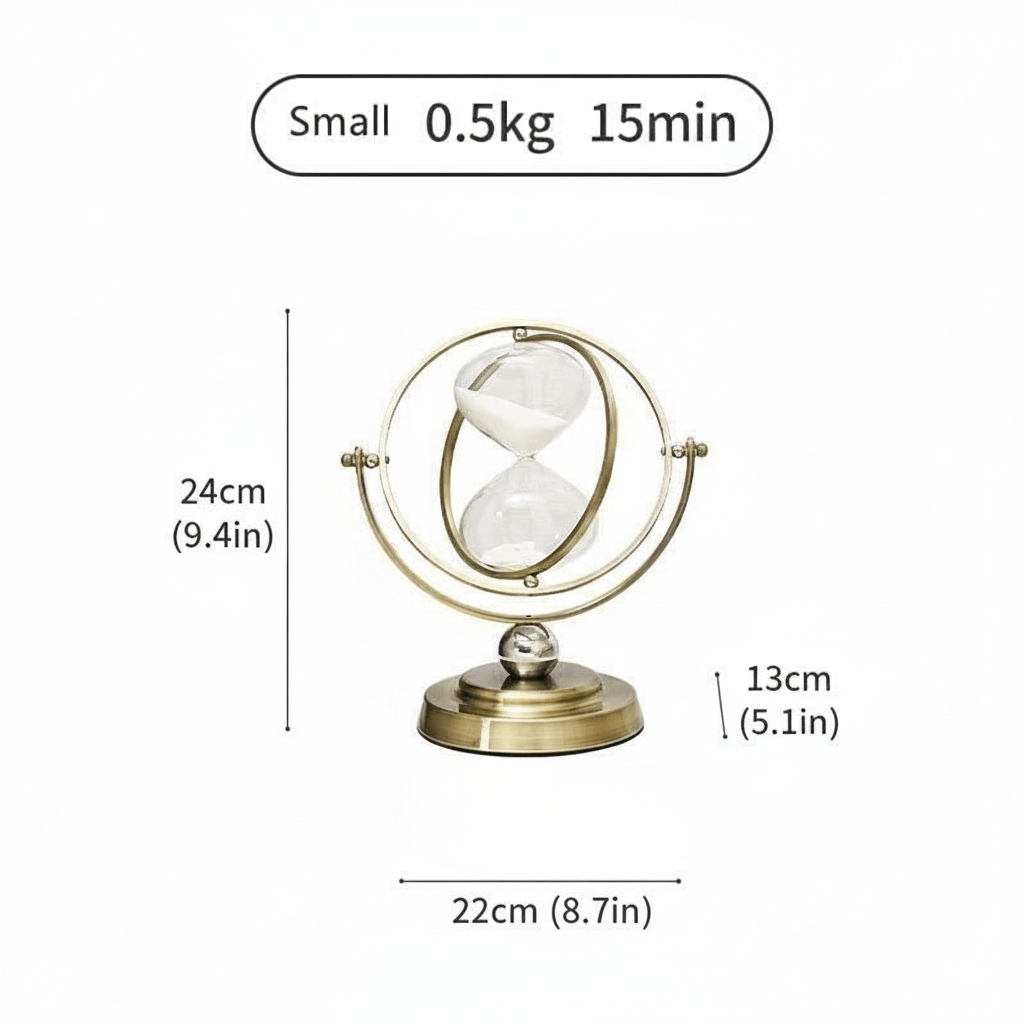 Hom & Ember – Elegant Metal Hourglass Sculpture for Timeless Living Spaces with Serene Ambiance - Hom & Ember