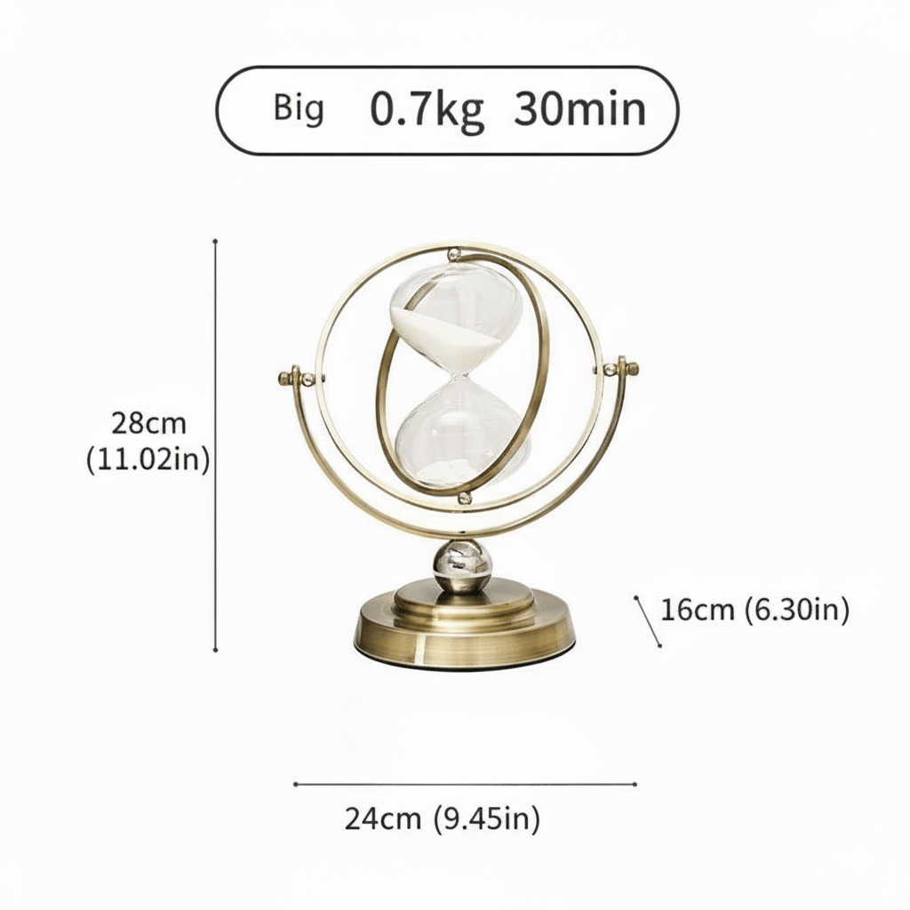 Hom & Ember – Elegant Metal Hourglass Sculpture for Timeless Living Spaces with Serene Ambiance - Hom & Ember
