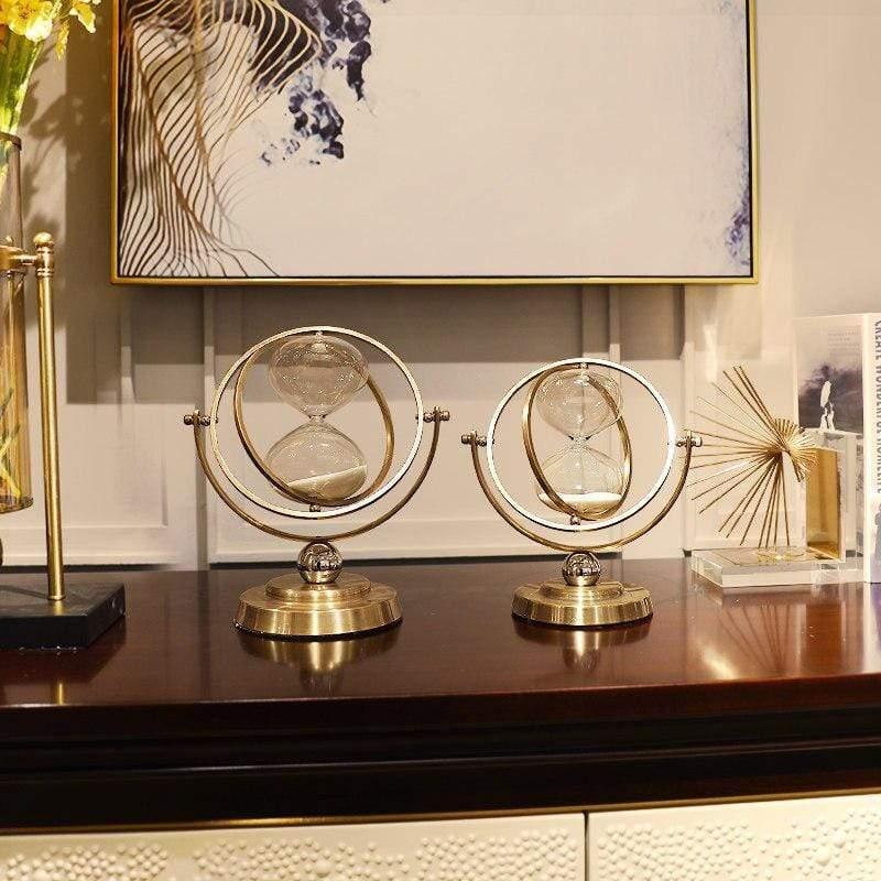 Hom & Ember – Elegant Metal Hourglass Sculpture for Timeless Living Spaces with Serene Ambiance - Hom & Ember