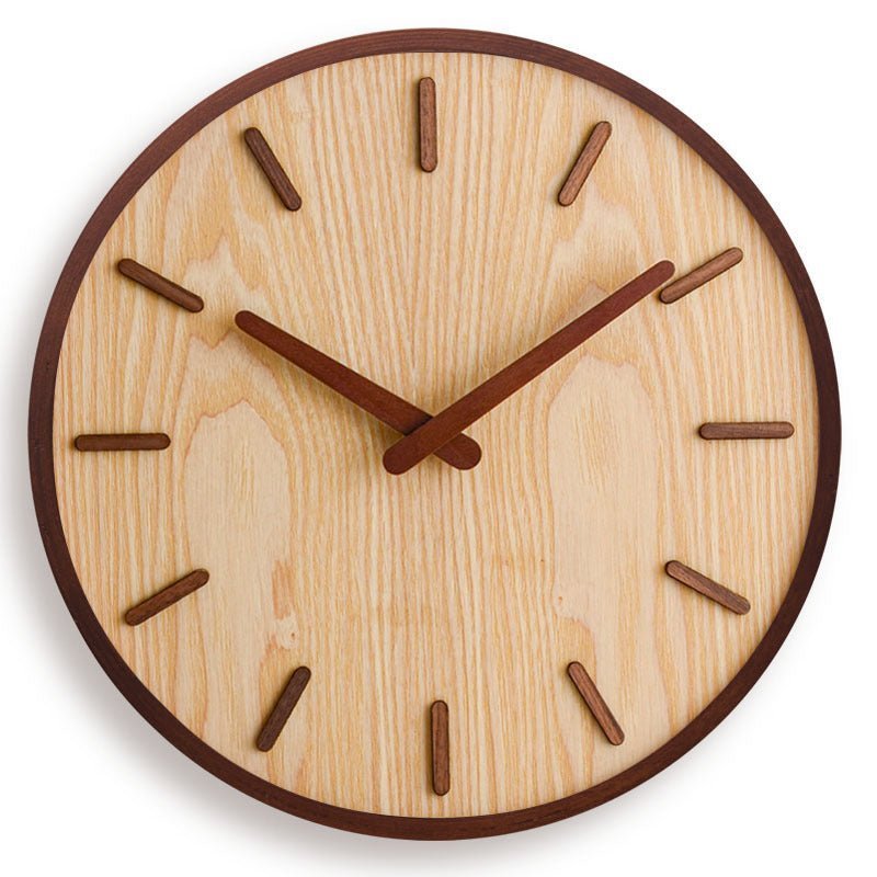Hom & Ember – Elegant Minimalist Walnut Wall Clock for a Timeless Charm - Hom & Ember