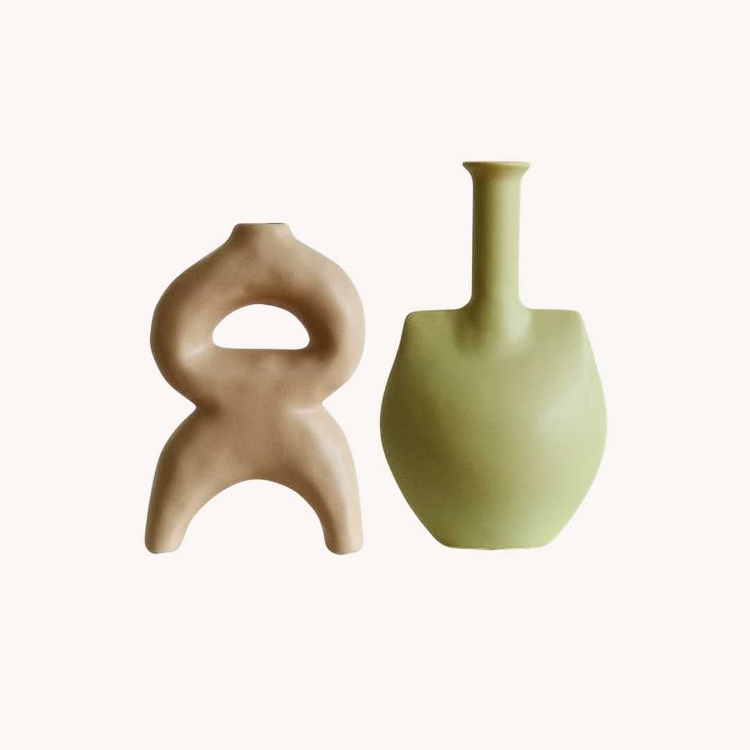 Hom & Ember – Elegant Morandi - Tinted Ceramic Vase - Hom & Ember